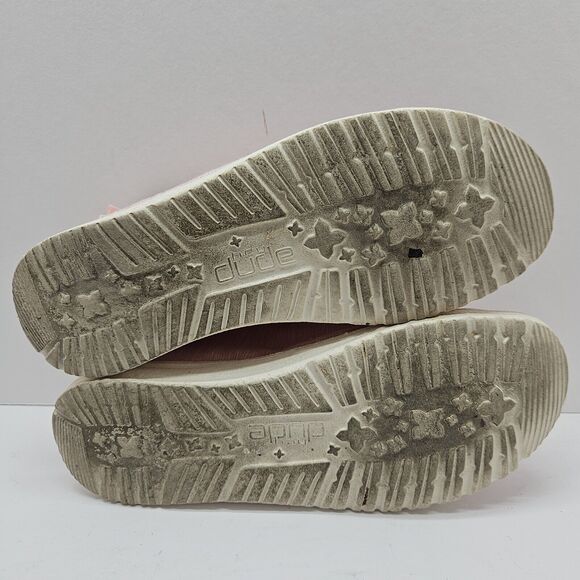 Hey Dude Shoes Wendy Linen Pink Slip On Shoes Boat Shoes L6 Y5 - Picture 7 of 7